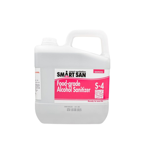 Cồn thực phẩm Saraya Sanitizer S-4, 5 lít và Thiết bị dùng cho cồn